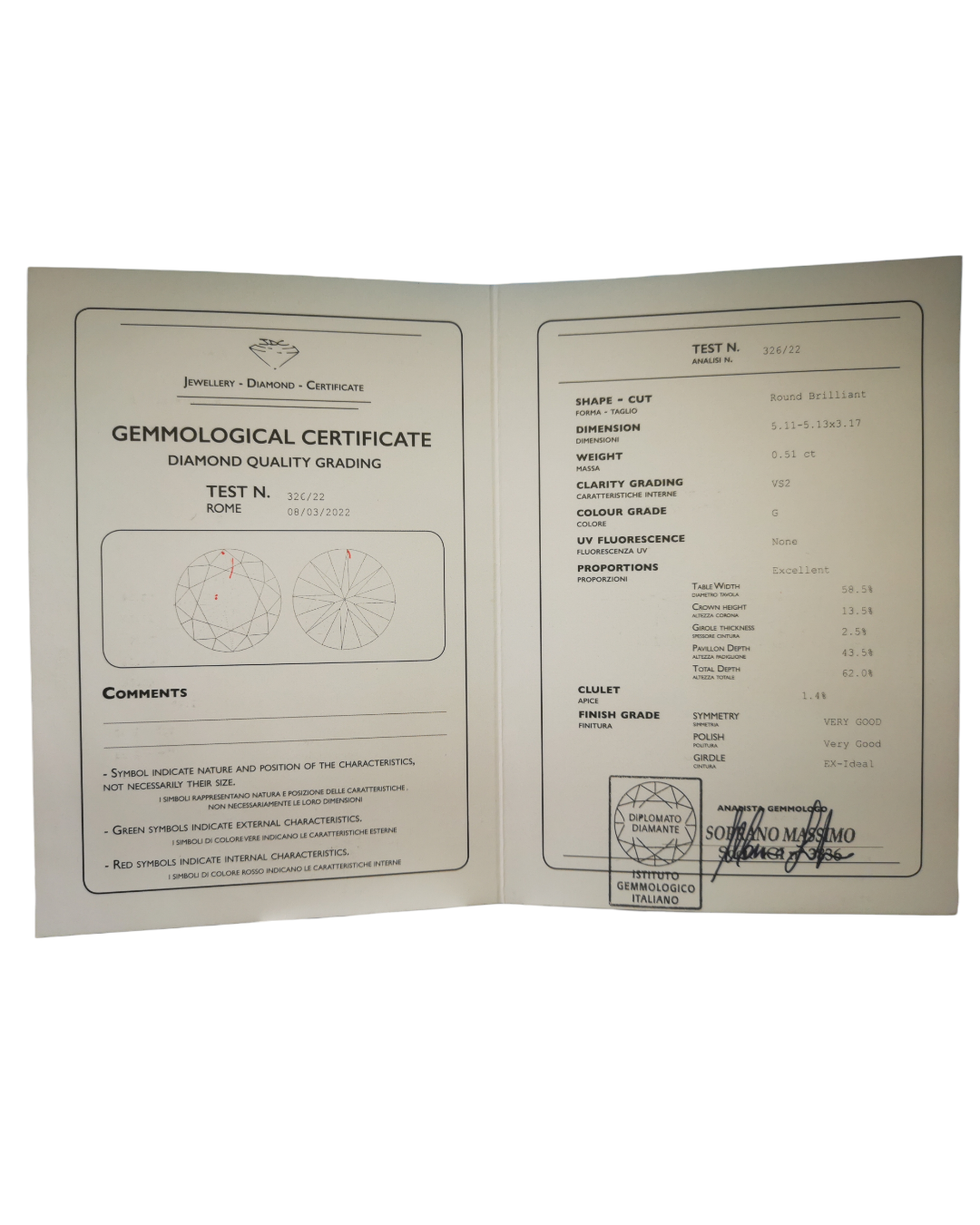 Anello Solitario Diamante modello Tiffany Oro 750/1000