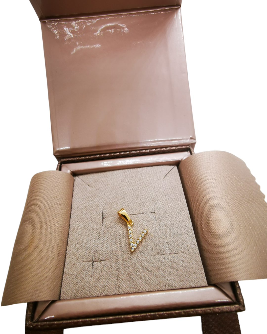 Ciondolo Letterina Zirconata Oro 750/1000