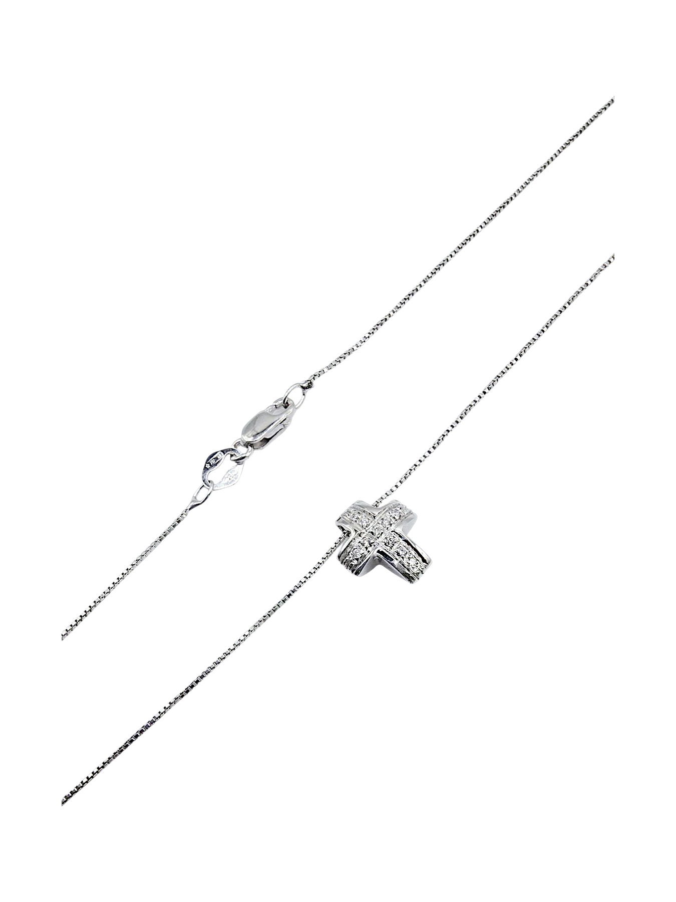 Girocollo Croce Oro e Diamanti 750/1000