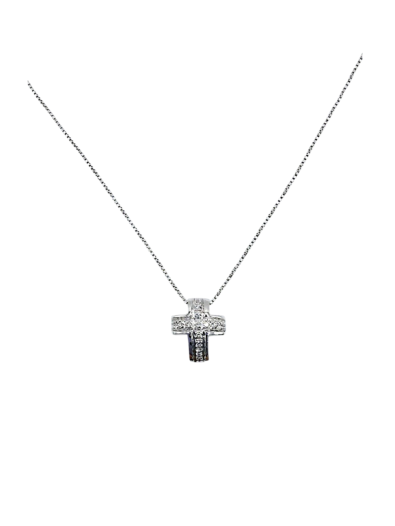 Girocollo Croce Oro e Diamanti 750/1000
