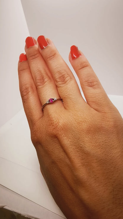 Anello Rubino Donna 750/1000