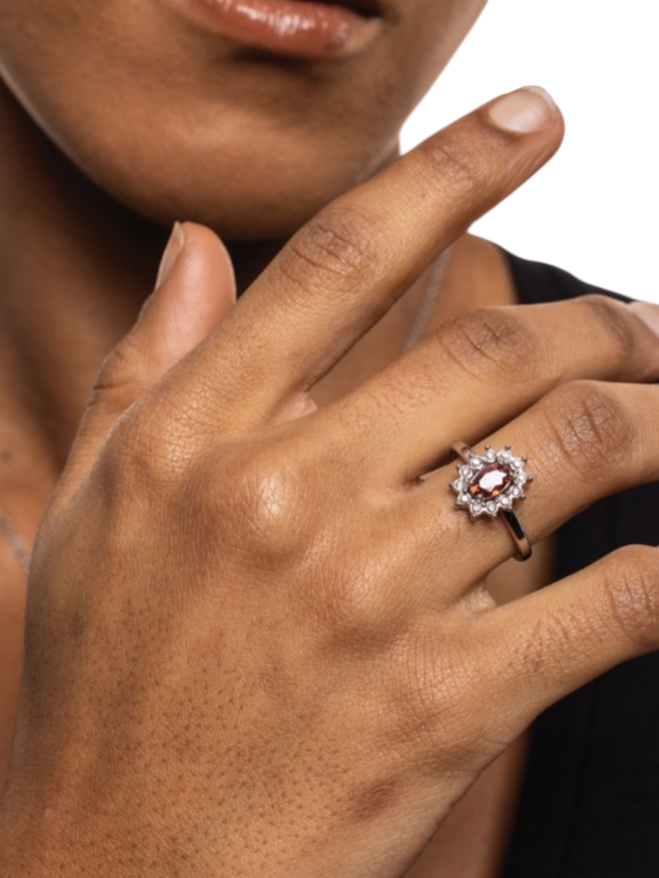 Anello Cristallo Kate rosso