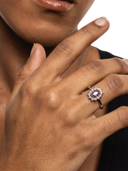 Anello Cristallo Kate rosso