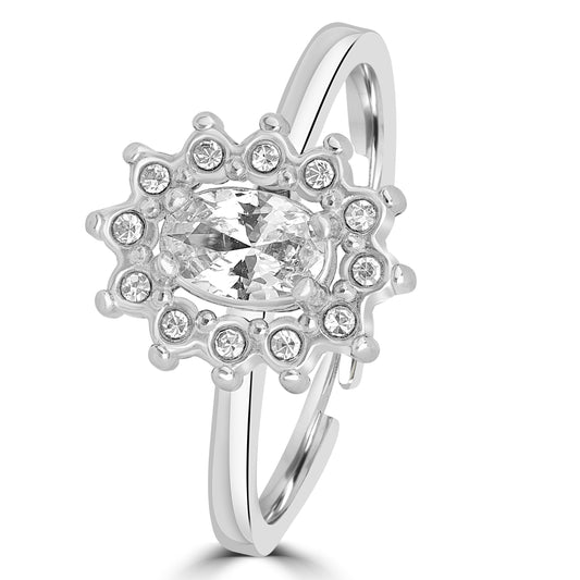 Anello Cristallo Kate bianco