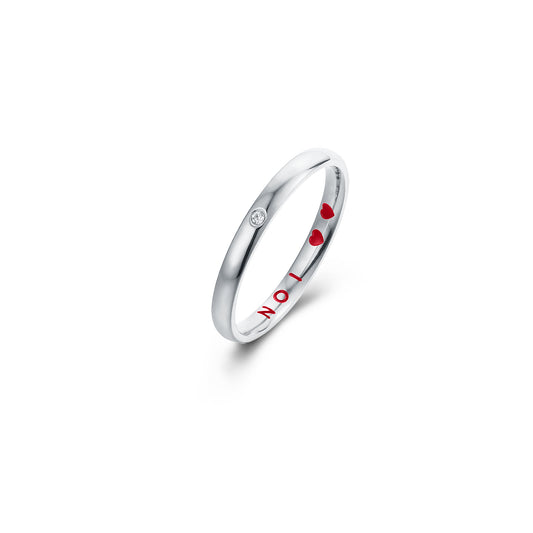 Anello fede con cristallo
