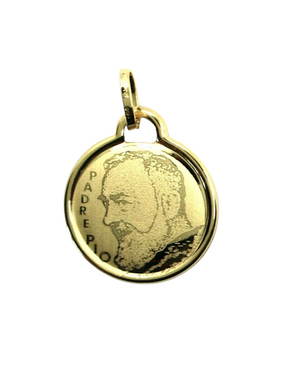 Ciondolo Padre Pio Oro 750/1000