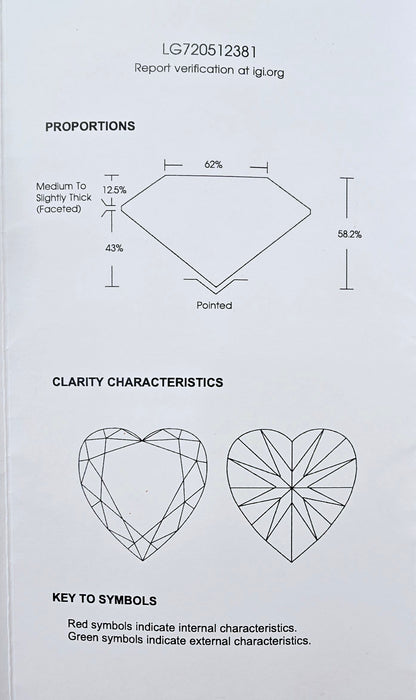 Solitario "Cuore di Rosa" 750/1000
