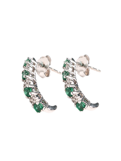Orecchini Smeraldi e Diamanti Oro 750/1000
