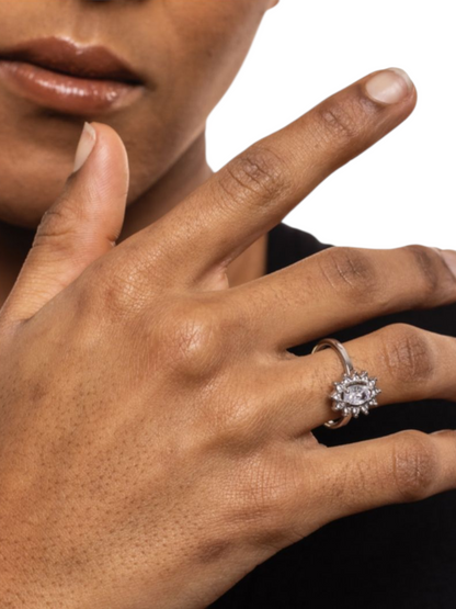 Anello Cristallo Kate bianco