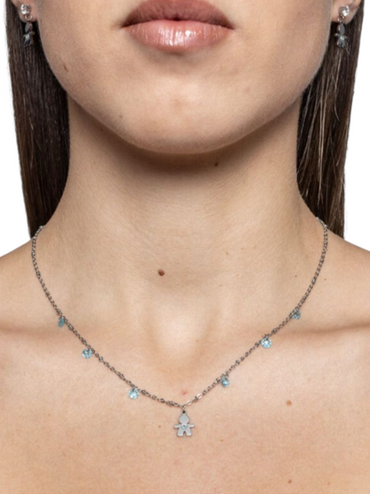 Collana con bimbo 6 cristalli
