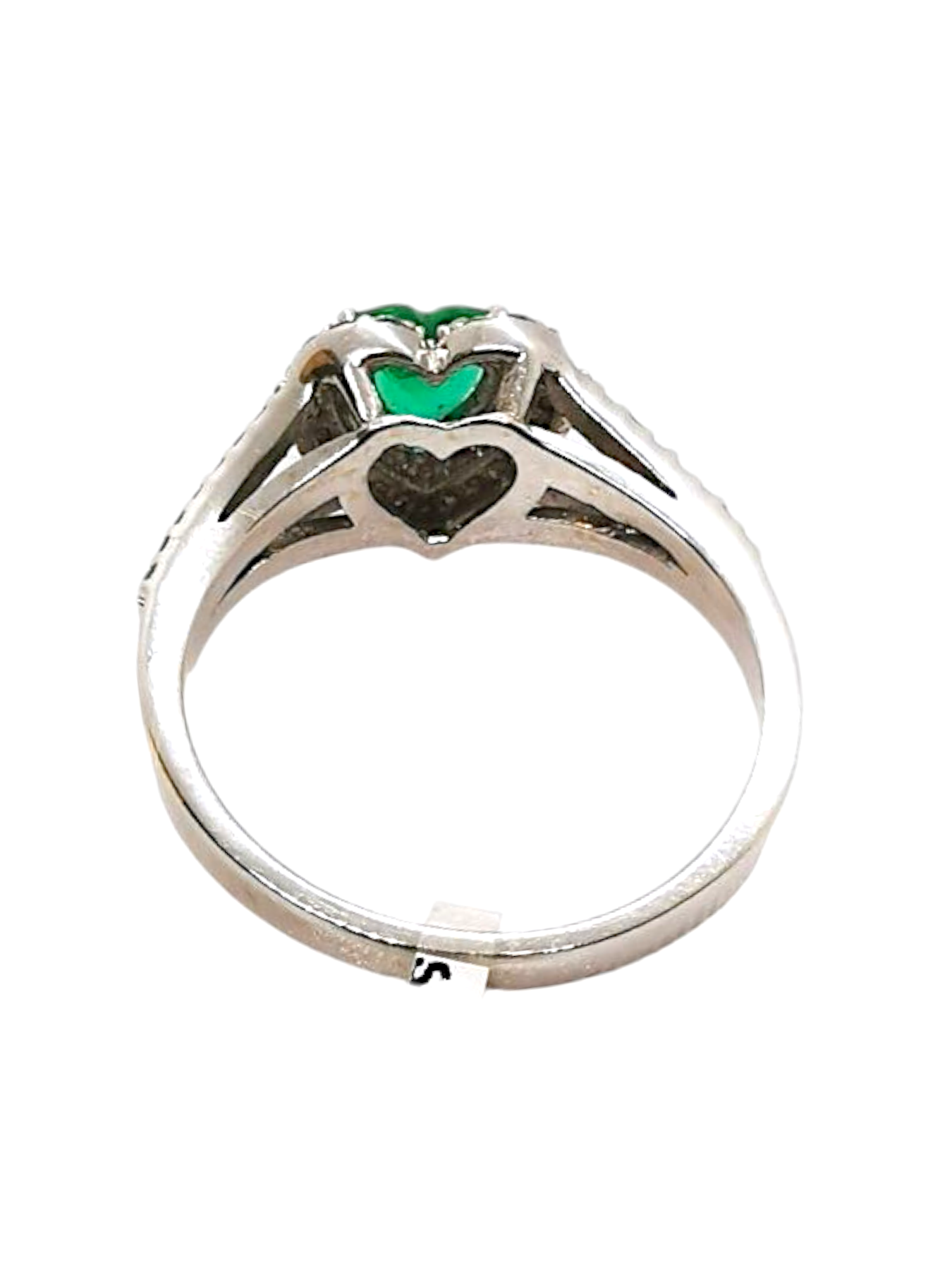 Anello Cuore Smeraldo Donna 750/1000