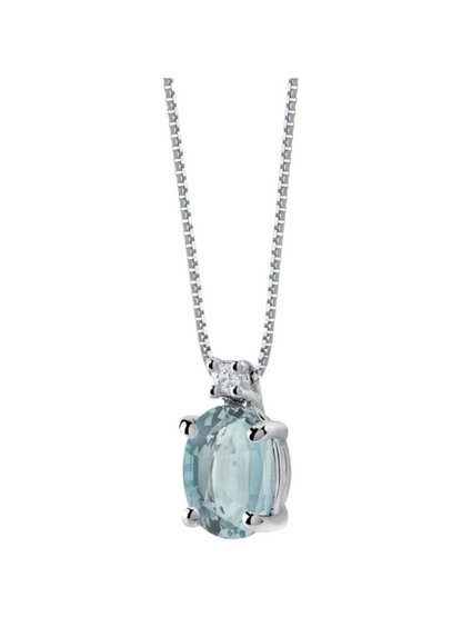 Collana Ellisse con acquamarina