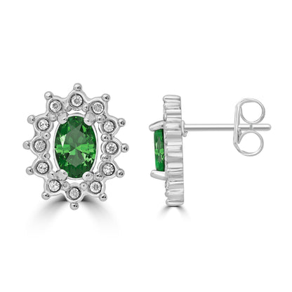 Orecchini Cristallo Kate verde