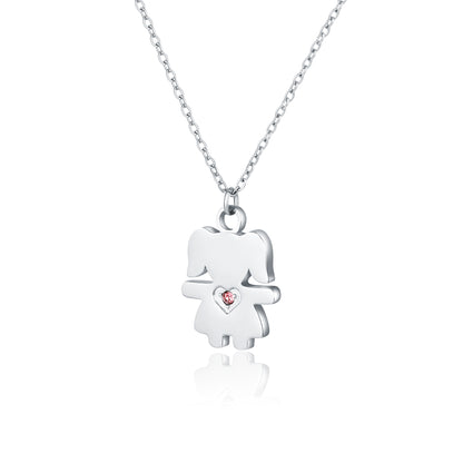 Collana con bimba pendente