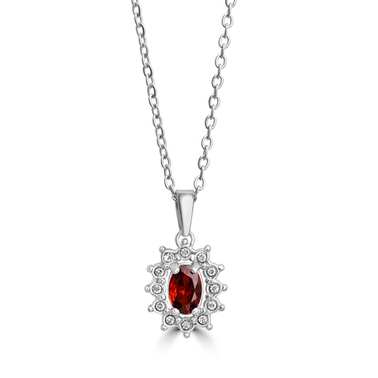 Collana Cristallo Kate rosso