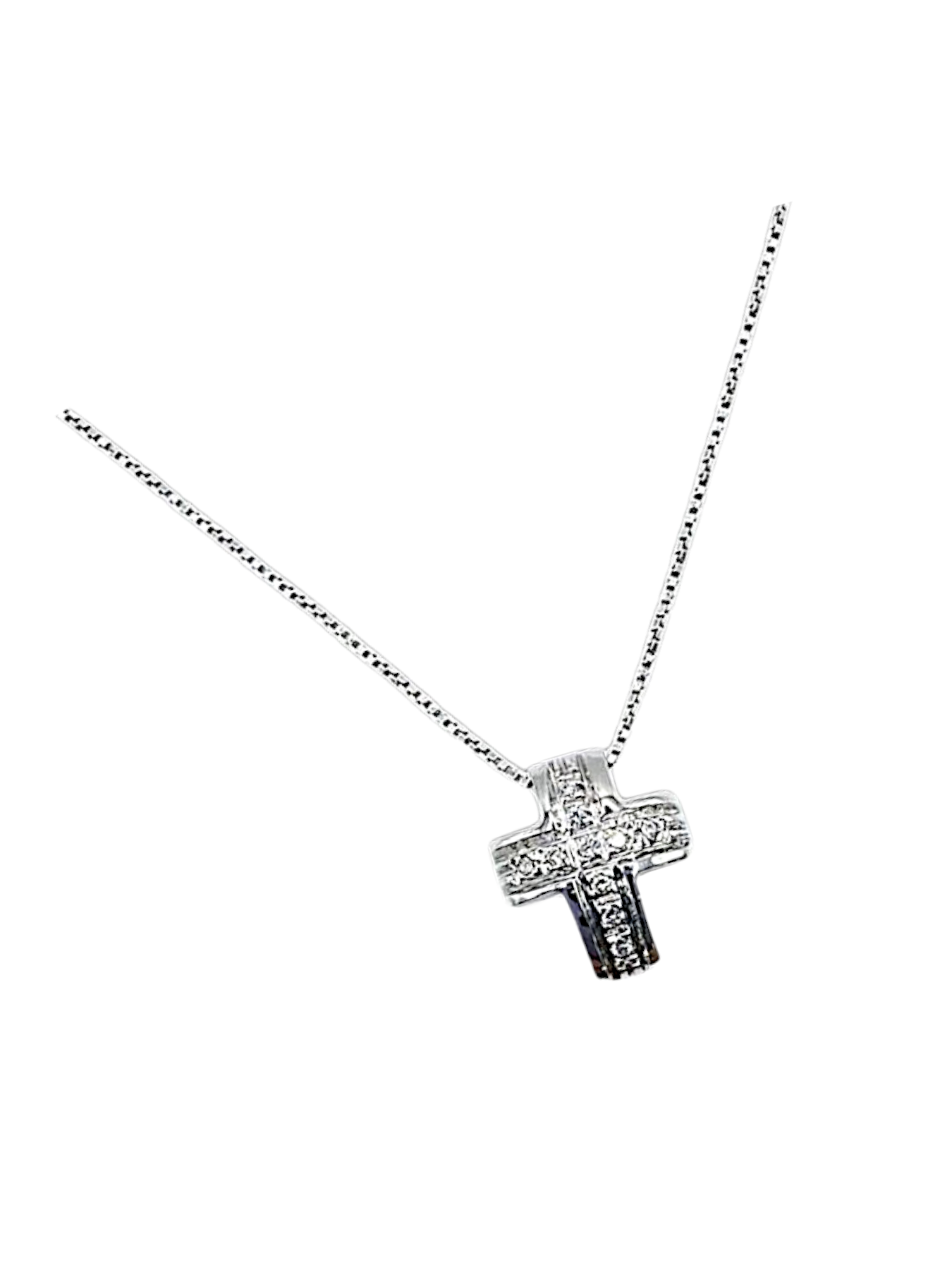 Girocollo Croce Oro e Diamanti 750/1000