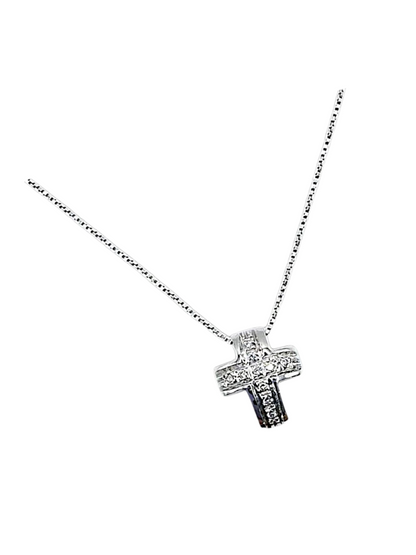 Girocollo Croce Oro e Diamanti 750/1000