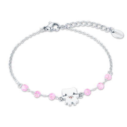 Bracciale con bimba e 6 cristalli