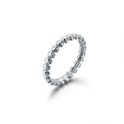 Anello teschio stile tennis