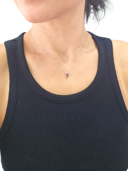 Collana Easy Color con rubino