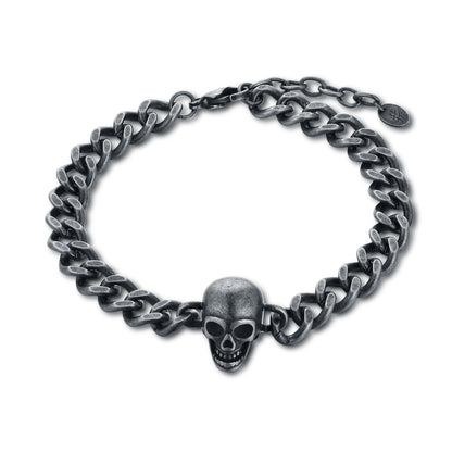 Bracciale teschio in acciaio Brand