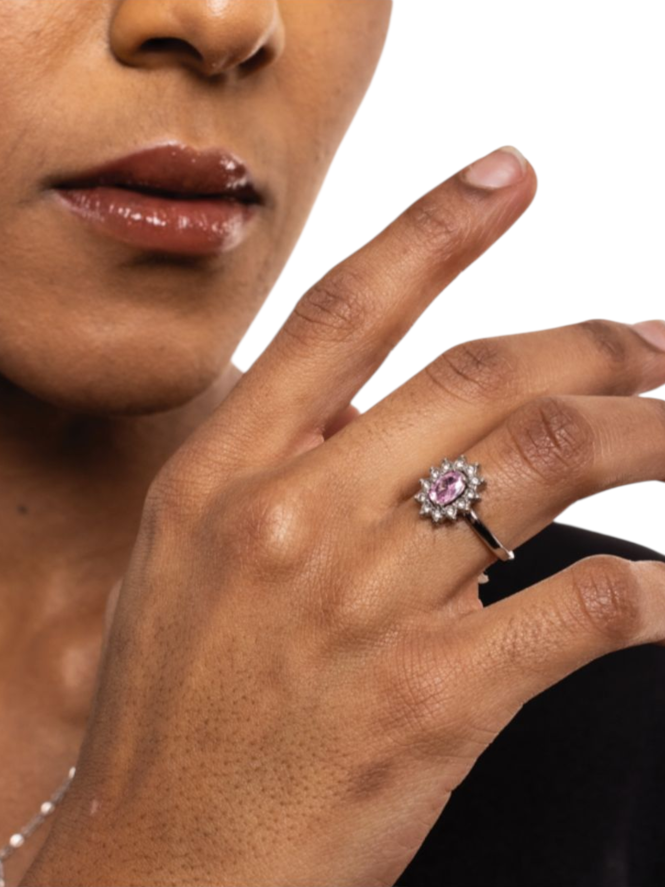 Anello Cristallo Kate rosa