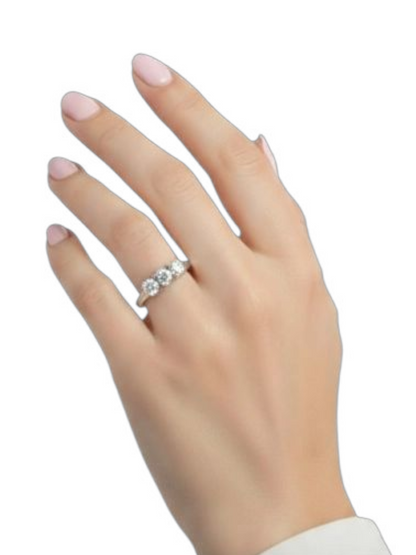 Anello Trilogy con diamanti