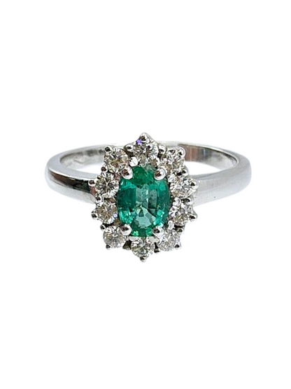 Anello Smeraldo Donna 750/1000