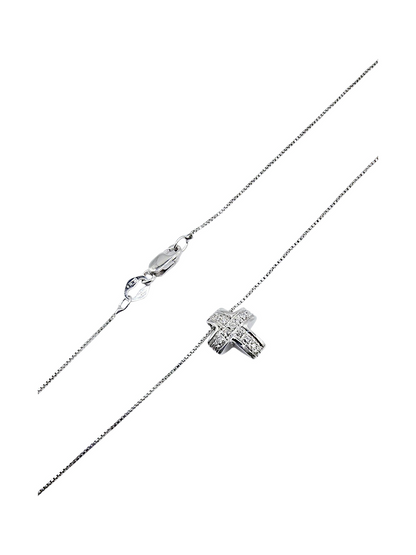 Girocollo Croce Oro e Diamanti 750/1000