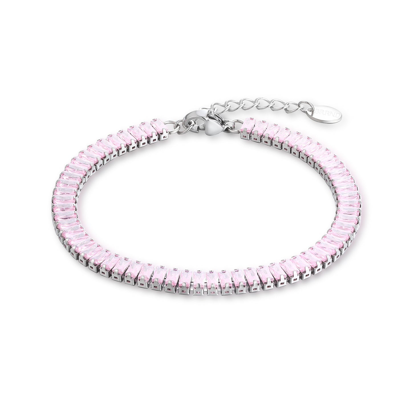 Bracciale Tennis baguette rosa