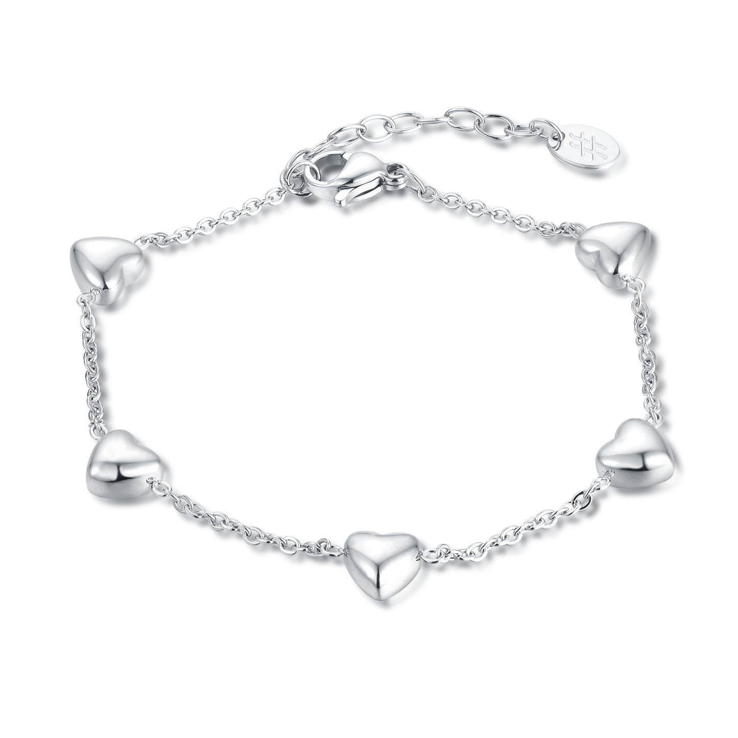 Bracciale 5 cuori grandi