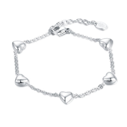Bracciale 5 cuori grandi