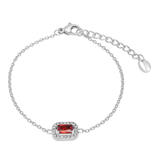 Bracciale Cristallo rettangolare rosso