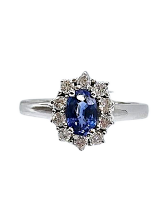 Anello Zaffiro Donna 750/1000