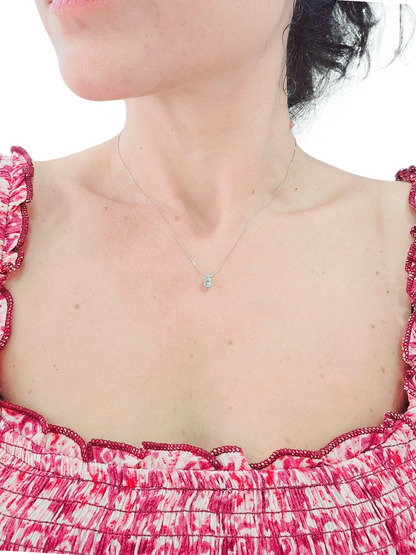 Collana Ellisse con acquamarina