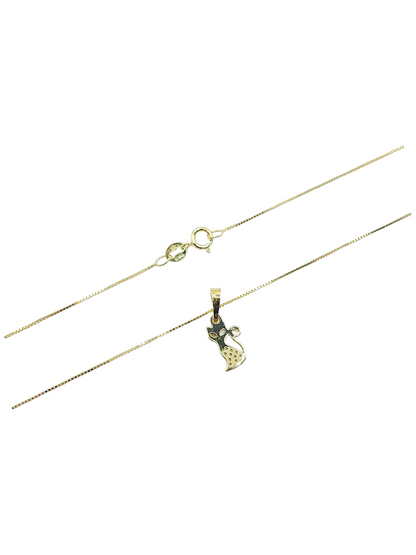 Collana Gattino Oro 375/1000