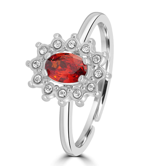 Anello Cristallo Kate rosso