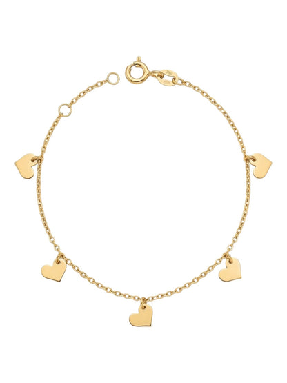 Bracciale Charm Cuori Donna Oro 750/1000