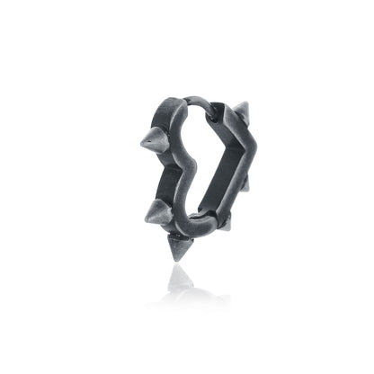 Orecchino singolo cuore con punte Brand