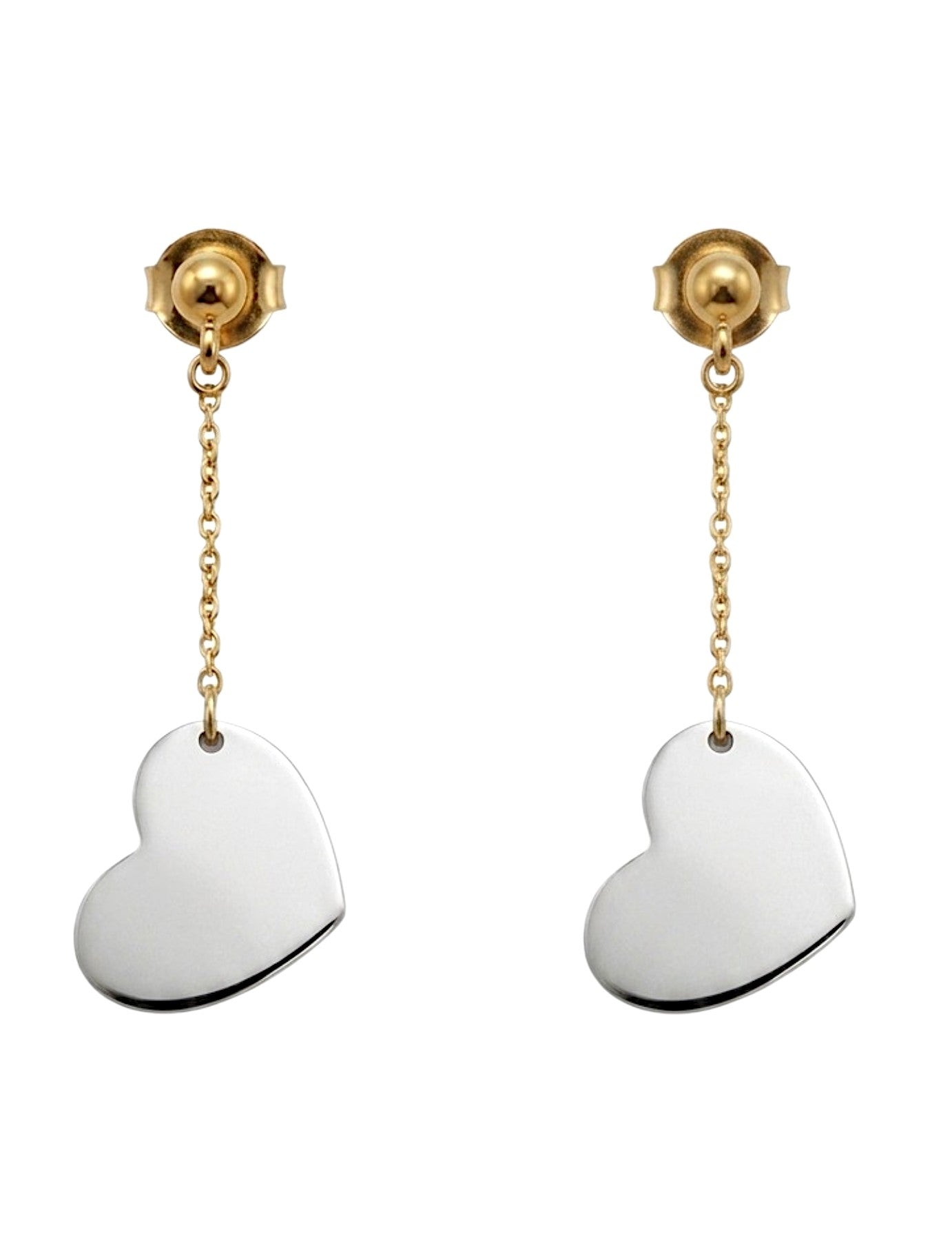 Orecchini Cuori Pendenti Oro 750/1000