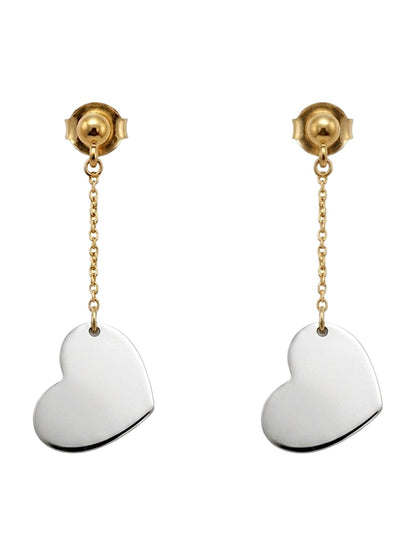 Orecchini Cuori Pendenti Oro 750/1000