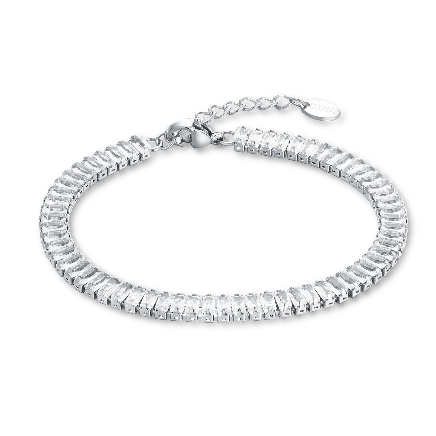 Bracciale Tennis baguette bianco