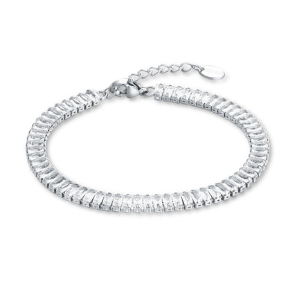 Bracciale Tennis baguette bianco