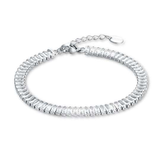Bracciale Tennis baguette bianco