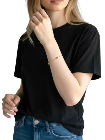 Bracciale Cuori bombati Oro 375/1000