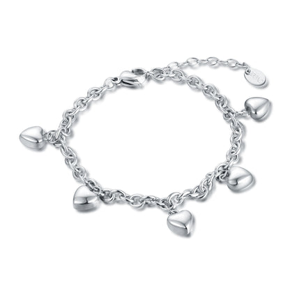 Bracciale 5 cuori pendenti