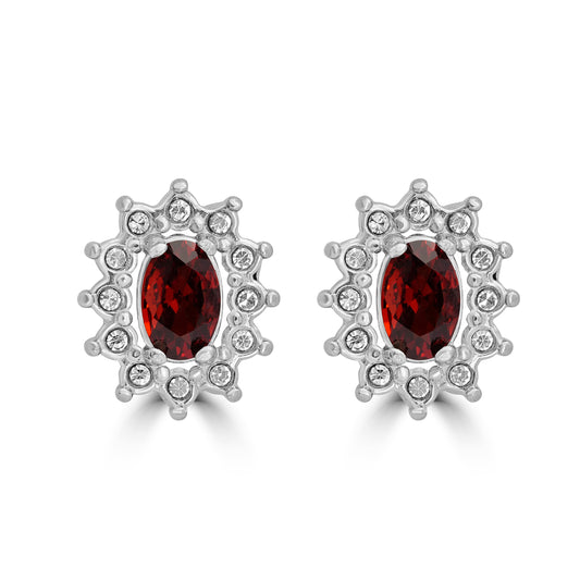 Orecchini Cristallo Kate rosso
