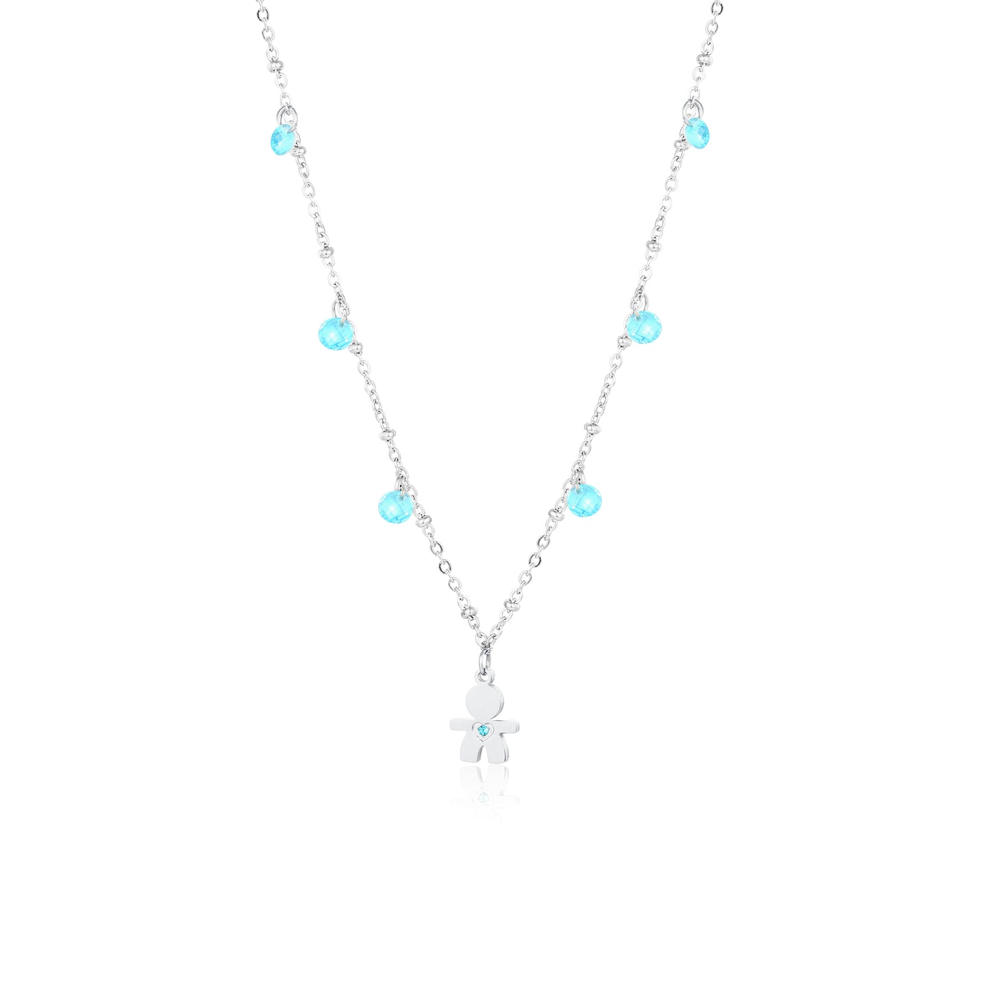 Collana con bimbo 6 cristalli
