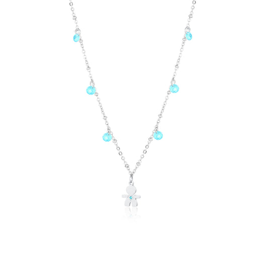Collana con bimbo 6 cristalli