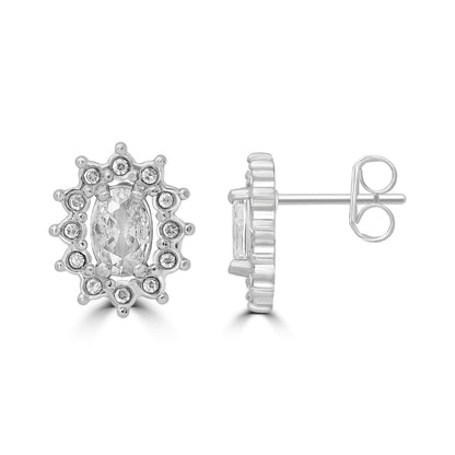 Orecchini Cristallo Kate bianco Brand